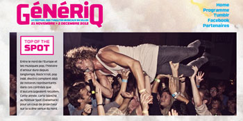Sådan præsenterer Generiq-festivalen sit danske islæt: Med en crowdsurfende Mads Damsgaard fra Reptile Youth. Sådan præsenterer Generiq-festivalen sit danske islæt: Med en crowdsurfende Mads Damsgaard fra Reptile Youth.