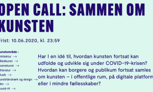 [Ansøgningsfrist: 10. juni] Søg puljen ‘Sammen om Kunsten’ hos Statens Kunstfond